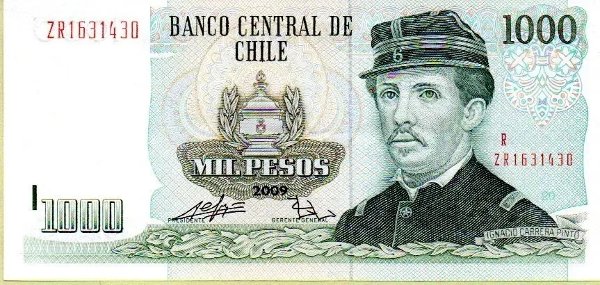 Billete de reposición con la “R” sobre el número de serie. Imagen Mercado Libre.