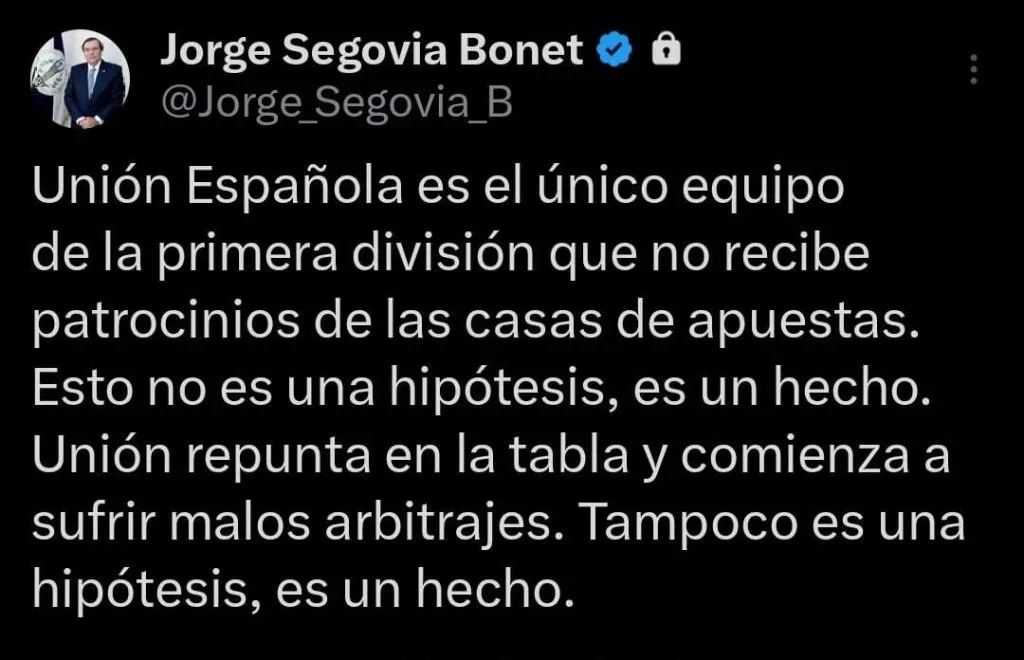 El nuevo y polémico tweet de Jorge Segovia (@Jorge_Segovia_B)