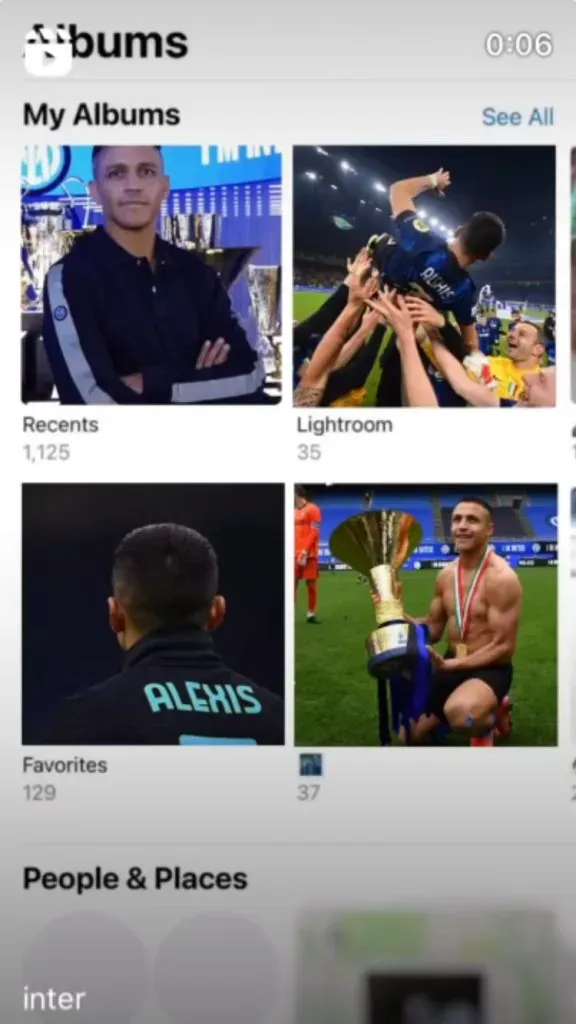 Así luce el celular de Alexis Sánchez