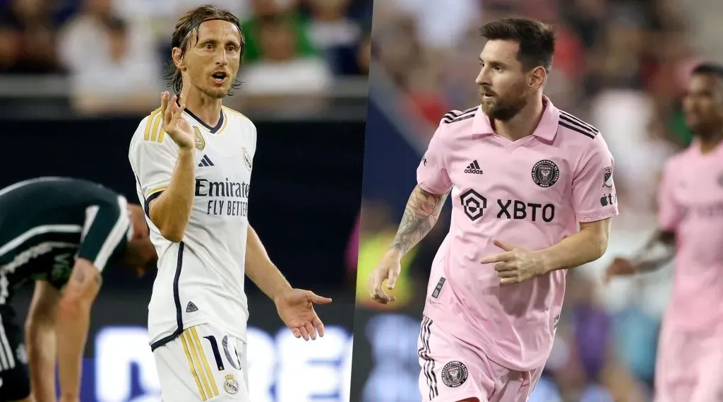 Modric, leyenda del Real Madrid, podría reunirse con Lionel Messi, leyenda del Barcelona, en el Inter Miami. | Foto: Getty