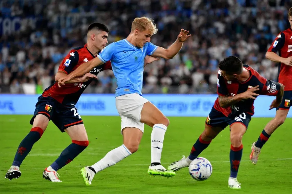 Gustav Isaksen ya jugó dos partidos para la SS Lazio en la Serie A de Italia 2023-2024. (Marco Rosi – SS Lazio/Getty Images).