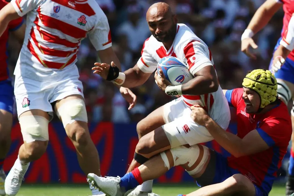 Los Cóndores dejaron la vida en su primer partido en la historia en un Mundial de Rugby. | Foto: Photosport