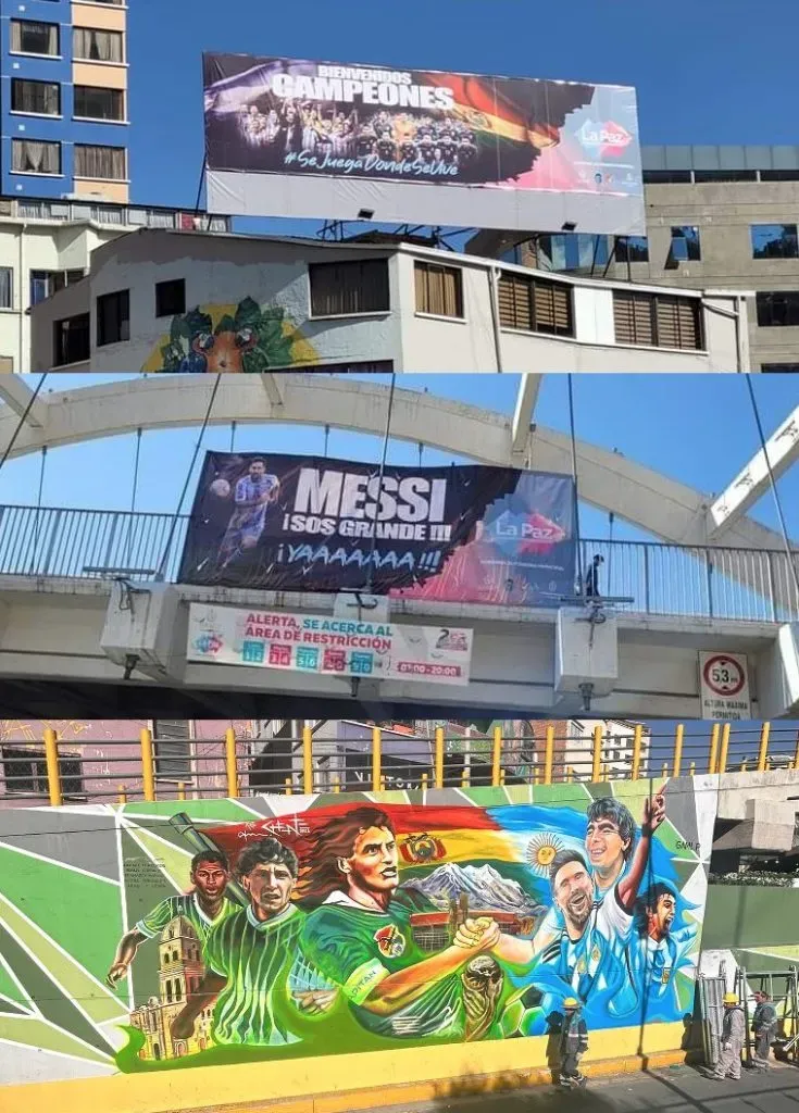 Así recibieron a Messi y Argentina en Bolivia | Twitter