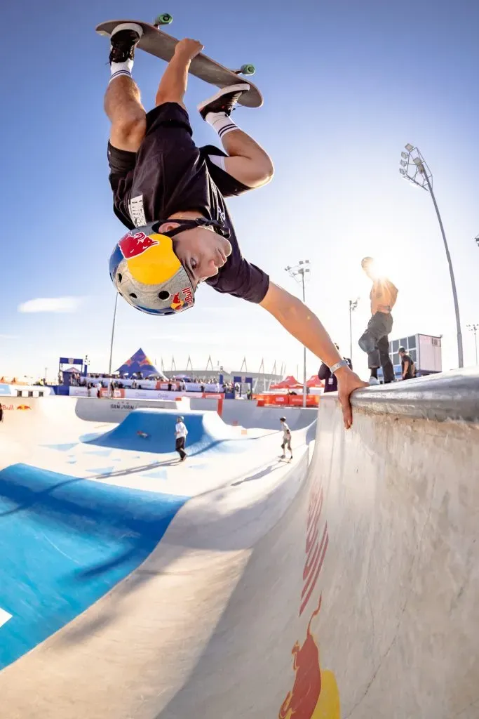Marcelo Jiménez durante el World Skateboarding Tour en San Juan, Argentina. Foto: Leandro Terrile / Red Bull Content Pool.