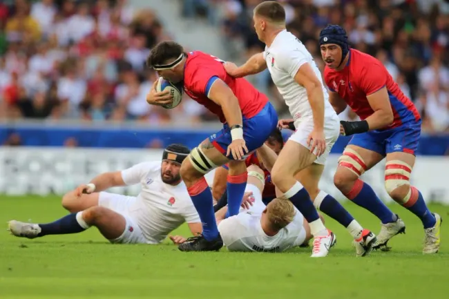 Chile cayó ante Inglaterra en la penúltima fecha del Mundial de Rugby. | Foto: Photosport