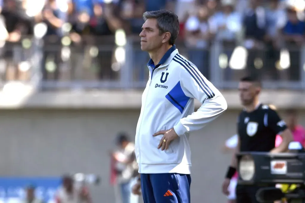 Mauricio Pellegrino en la derrota de la U frente a Deportes Copiapó. (Alejandro Pizarro Ubilla/Photosport).