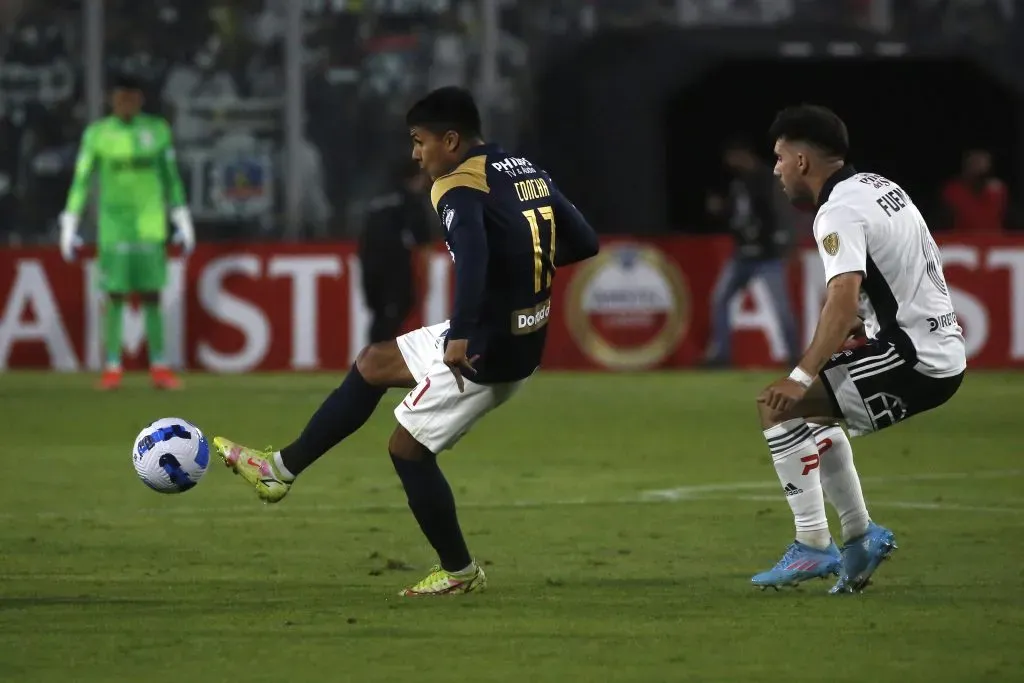Jairo Concha jugó contra Colo Colo en la edición 2022 de la Copa Libertadores.  (Jonnathan Oyarzun/Photosport).