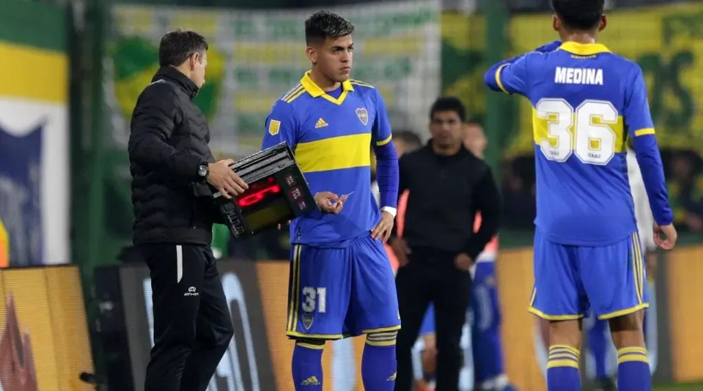 Brandon Cortés en acción con Boca Juniors (Getty Images)