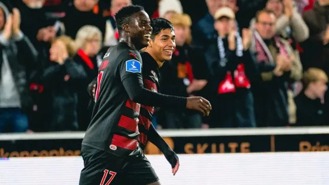 Darío Osorio marcó su primer gol con el Midtjylland y llega encendido a la Roja. Foto: Comunicaciones Midtjylland.