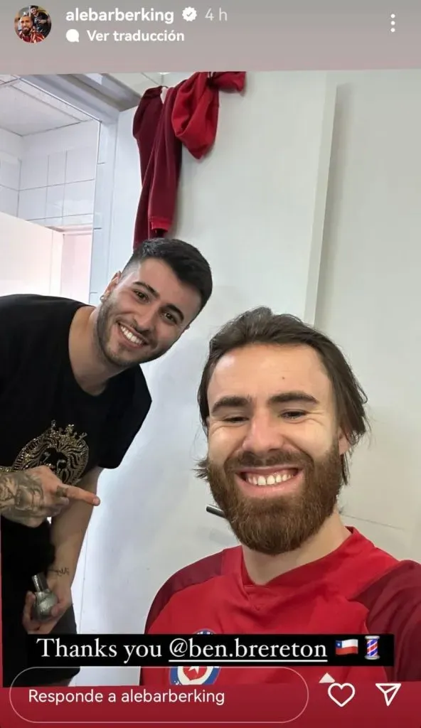 Ben Brereton pasó por la mano de Ale BarberKing. (Captura Instagram).