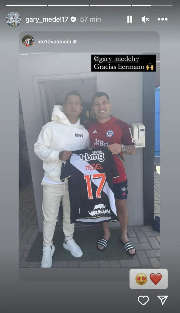 La visita de Leo Valencia a la Roja | Instagram