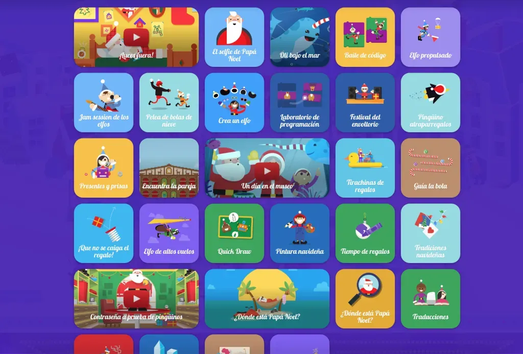 Conoce los juegos de Navidad de Google