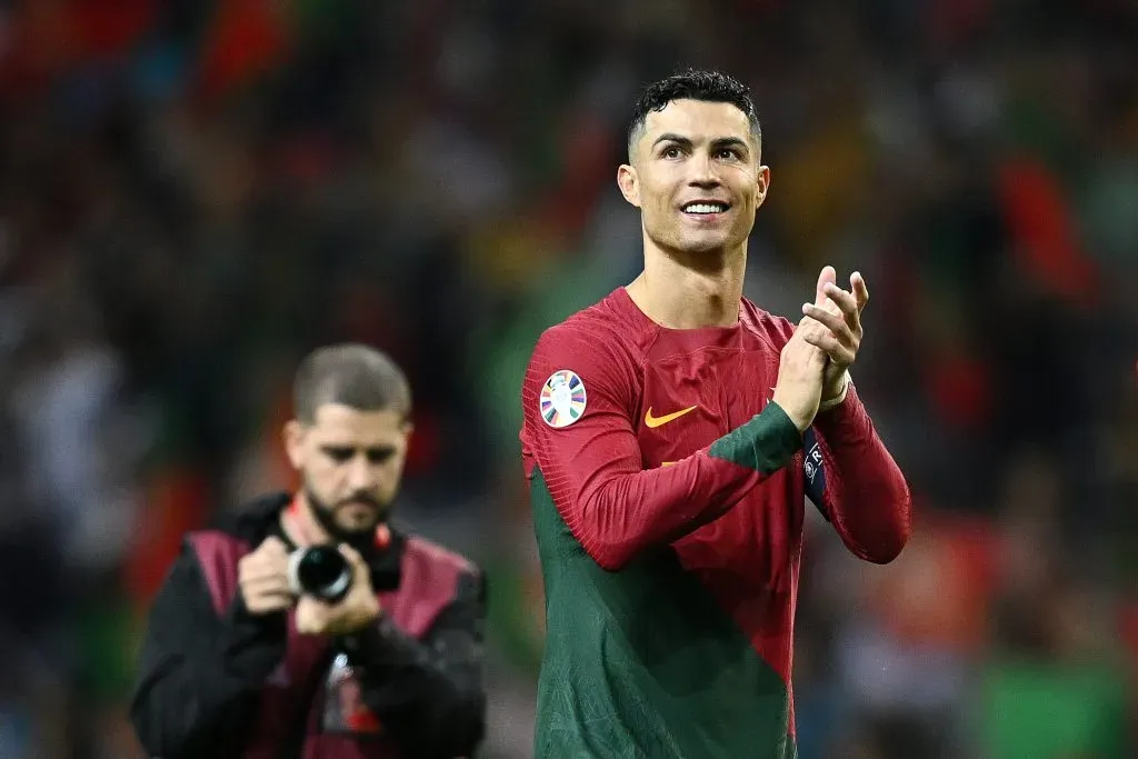 Cristiano Ronaldo en llamas con Portugal en las clasificatorias a la Eurocopa 2024. (Getty Images)