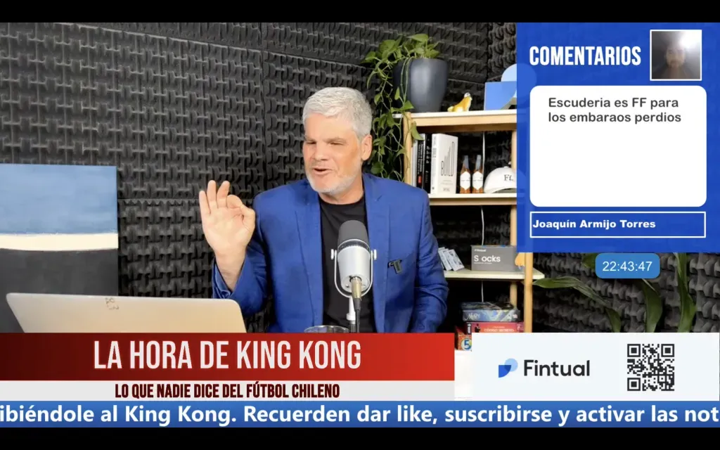 Guarello se lanzó en su programa | YouTube (La Hora de King Kong)