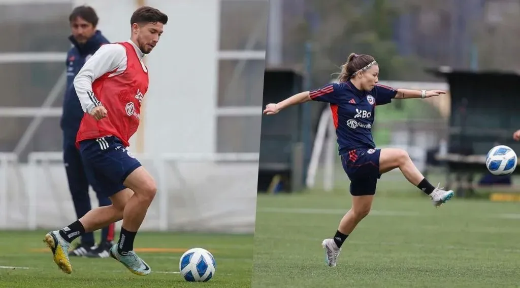 Felipe Loyola y Yanara Aedo, figuras de la Roja Sub 23 y Femenina respectivamente. | Foto: @LaRoja