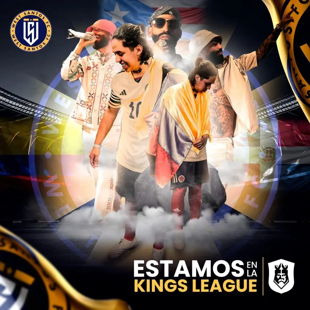 West Santos FC es el equipo que presiden el reggaetonero Arcángel y el streamer WestCOL. | Foto: Instagram westsantosfc