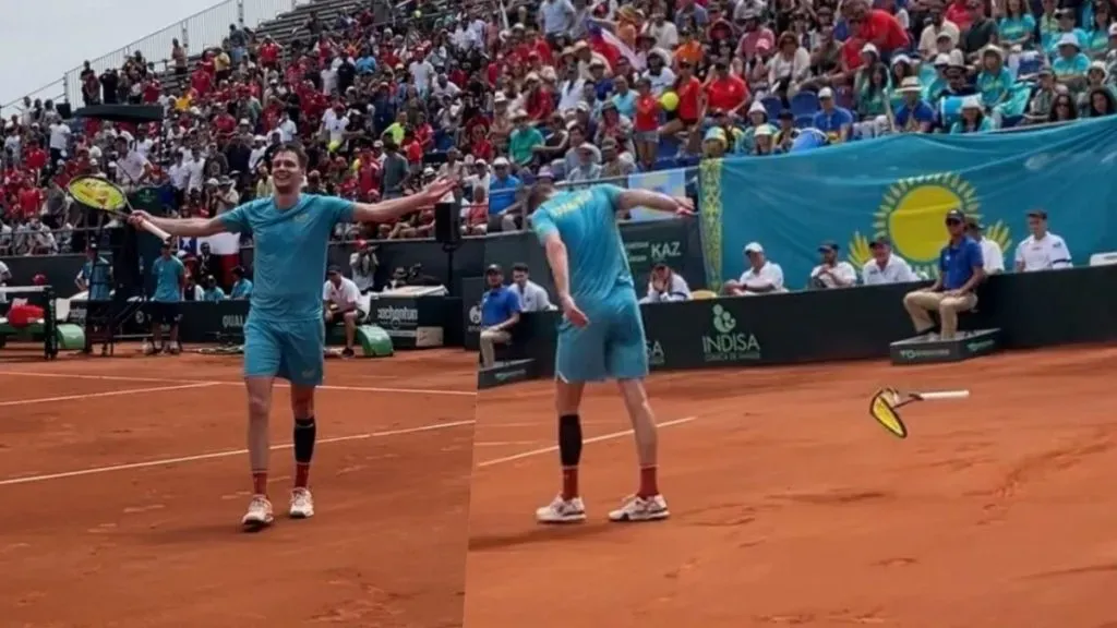 Alexander Bublik mostró toda su ira ante el público chileno.