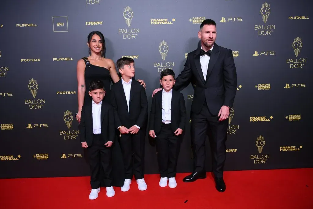 Lionel Messi arribó con su familia a la gala del Balón de Oro 2023.