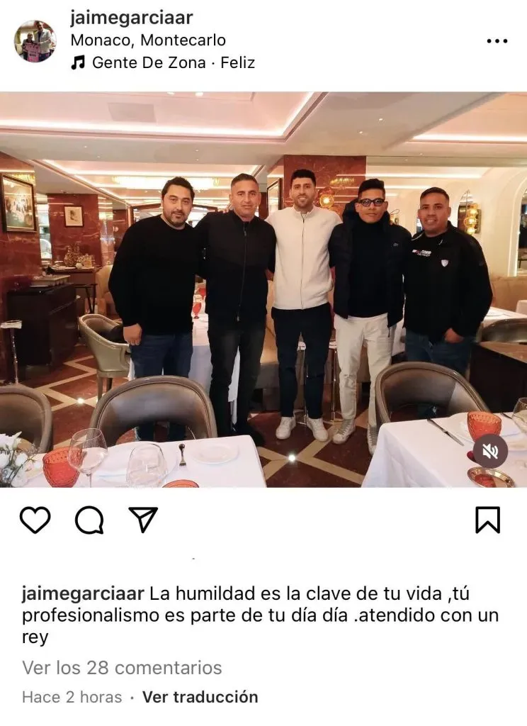 García le agradeció a Maripán tras reunirse en Mónaco.