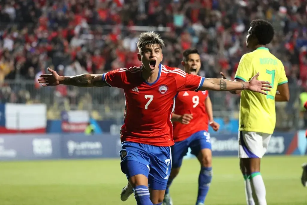 Maximiliano Guerrero anotó el gol que puso a Chile en ventaja sobre Brasil en la final de los Juegos Panamericanos.