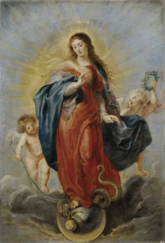 Pintura de la Virgen María