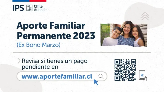Gráfica del IPS sobre los pagos pendientes del Aporte Familiar 2023