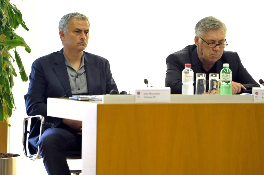 Mourinho quiere que Ancelotti siga dirigiendo en el Real Madrid para la próxima temporada. | Foto: Getty Images.