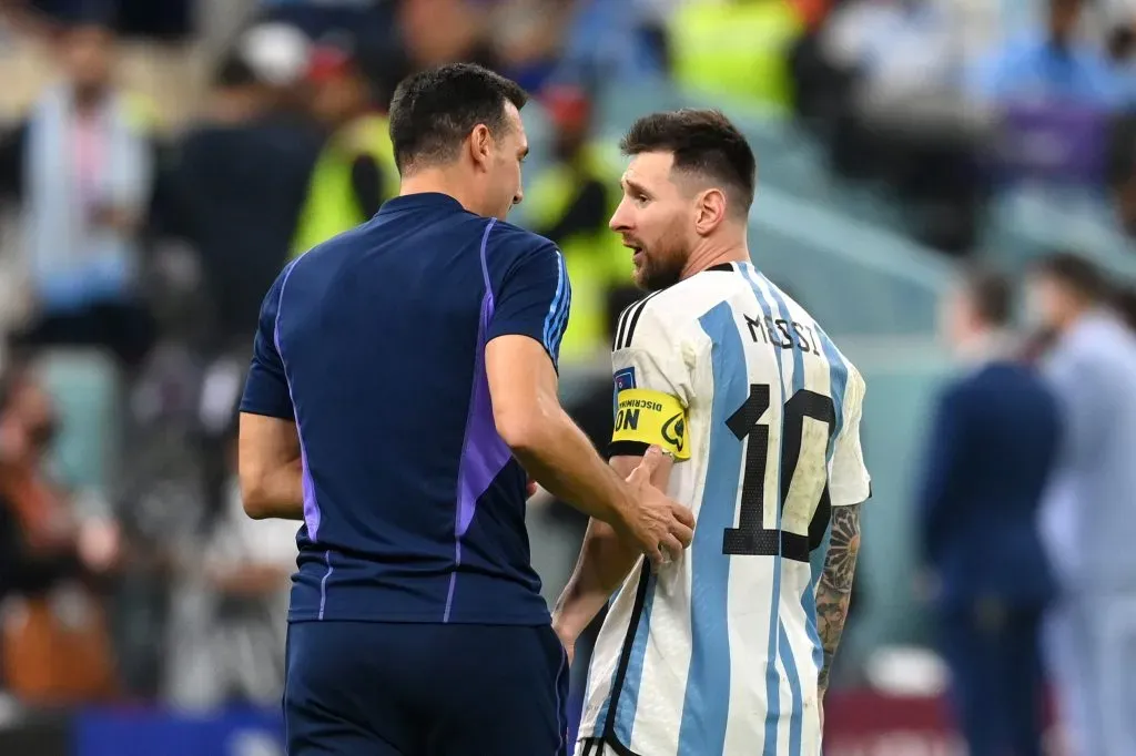 Lionel Scaloni anunció su posible renuncia a Argentina y Lionel Messi no se lo tomó nada bien. Foto: Getty Images
