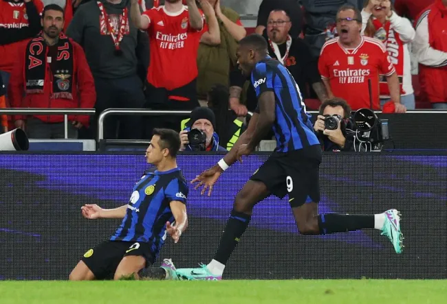Alexis Sánchez volvió al gol y le dio un valioso empate al Inter en la Champions. Foto: Getty Images.