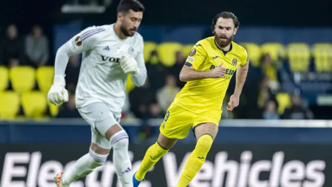 Ben Brereton Díaz fue titular y protagonista, pero nuevamente le anularon un gol, ahora en Europa League. Foto: Comunicaciones Villarreal.