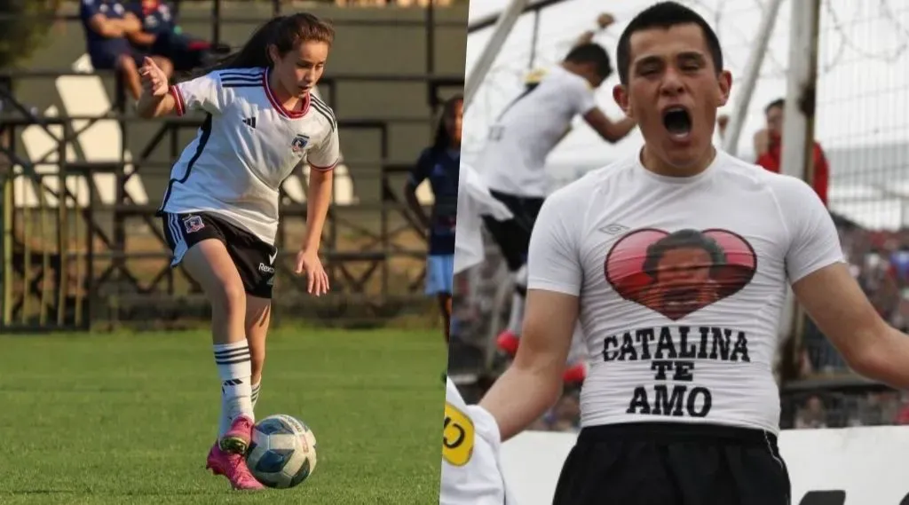 Carlos Muñoz se pone el babero para hablar de su hija Catalina, futura estrella del fútbol femenino chileno. | Foto: Colo Colo