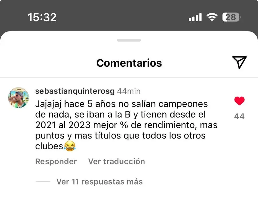 El posteo del hijo de Gustavo Quinteros en el Instagram de DaleAlbo (Captura)