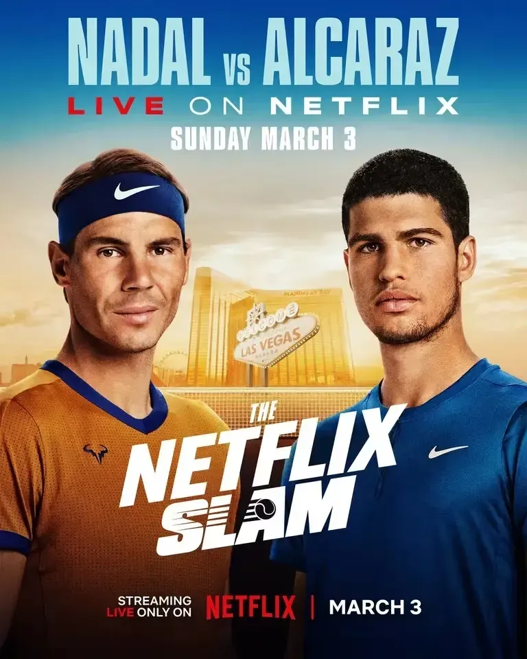 El afiche que promociona la batalla entre dos cracks del tenis español.