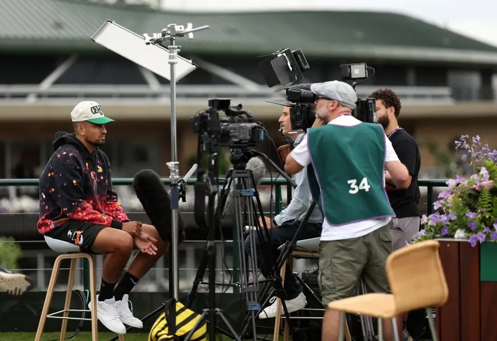 Nick Kyrgios gusta de las cámaras. Acá, en la previa de Wimbledon | Getty Images