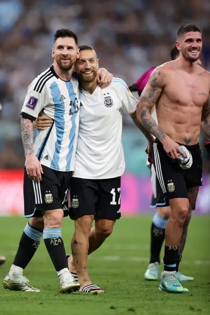 Lionel Messi y Papu Gómez antes del presunto escándalo (Getty Images)