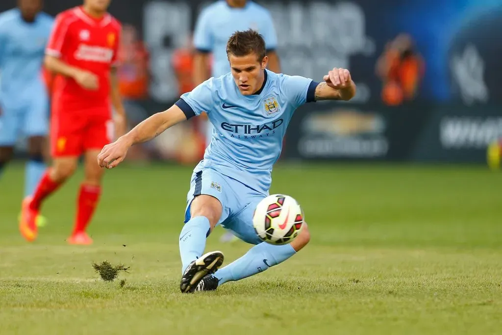 Bruno Zuculini juega para Manchester City en la International Cup de 2014. (Mike Stobe/Getty Images).