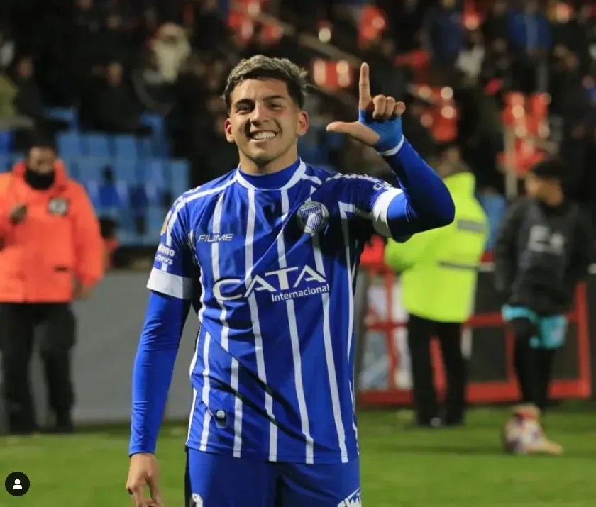 Hernán López Muñoz festeja un gran partido en Godoy Cruz. (Captura Instagram).