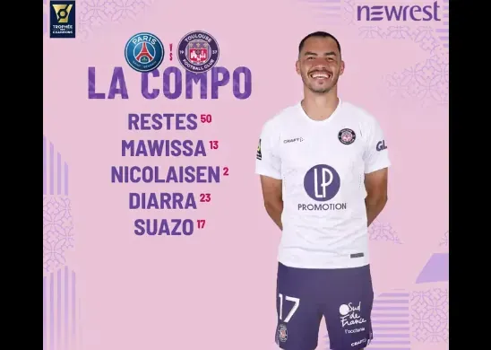 Gabriel Suazo es titular en el duelo por la Supercopa ante el PSG.