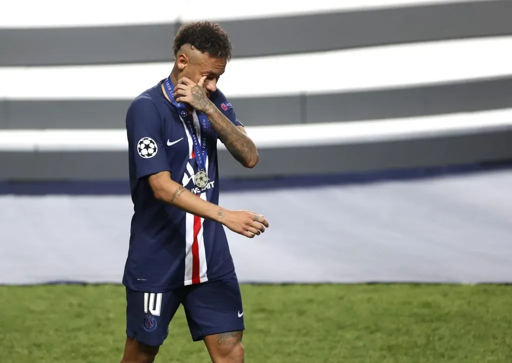Neymar Jr. tras perder la final de la Champions frente al Bayern Munich, 2020.