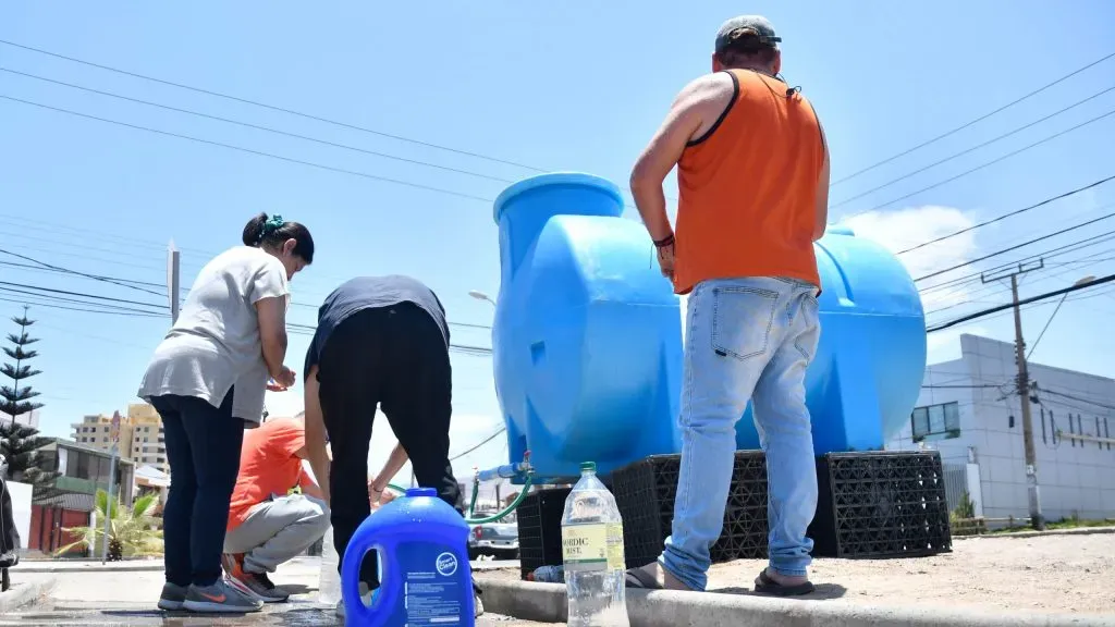 Los puntos de abastecimiento de agua en Santiago