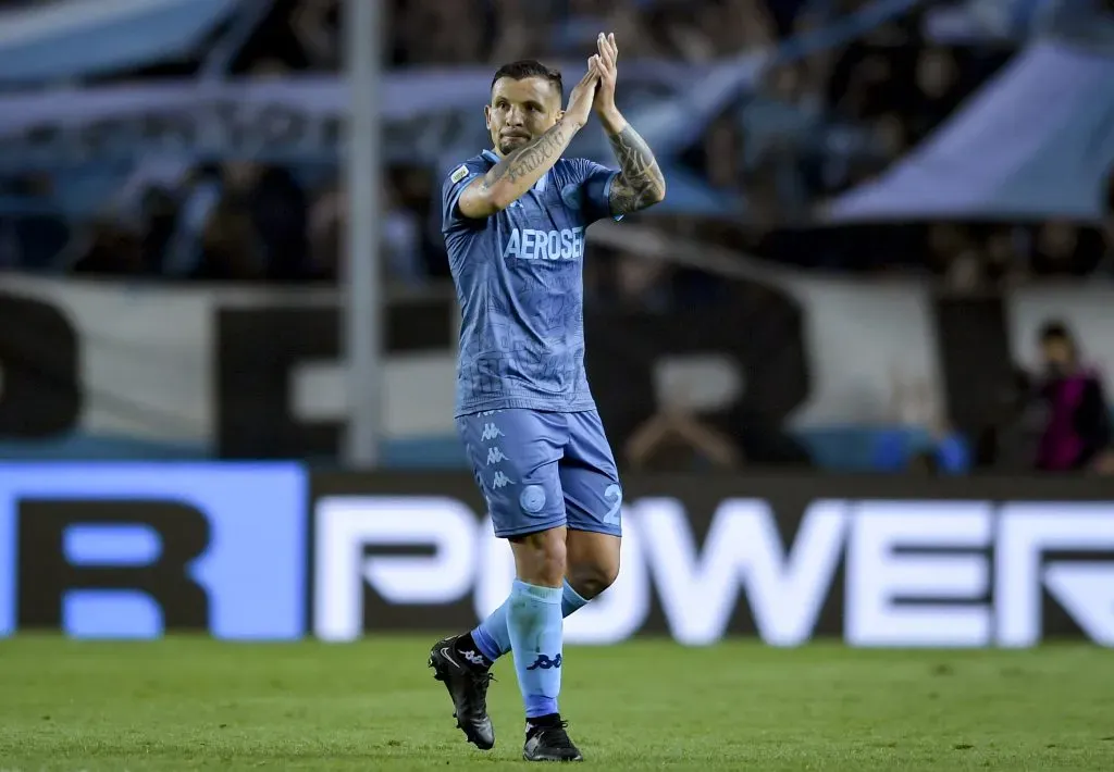 Emiliano Vecchio sabe que su salida de Racing Club tendrá consecuencias con la hinchada. (Marcelo Endelli/Getty Images).