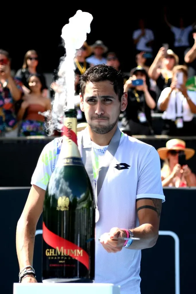 Champañazo para celebrar la proeza: Tabilo gana su primer ATP | Getty Images