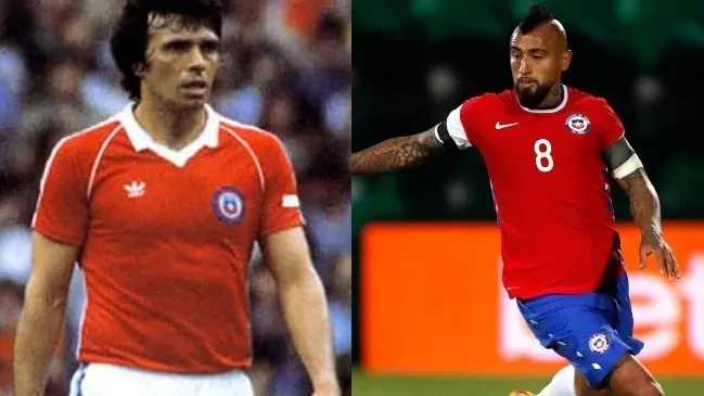 Archivo: Elías Figueroa y Arturo Vidal jugando por la Selección de Chile