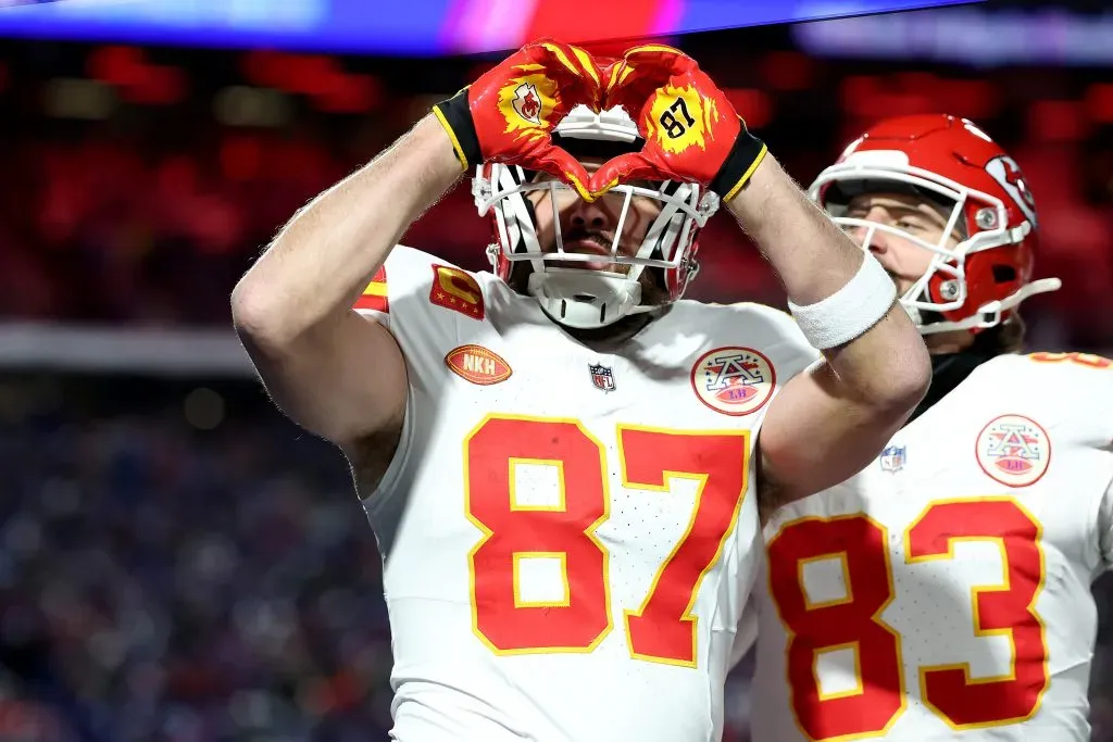 Travis Kelce ha elevado su nivel durante los playoffs de la NFL. Imagen: Getty.