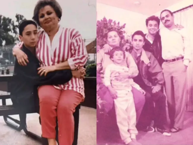 En la primera foto Uber con Griselda, y en la segunda, Griselda con otros tres hijos más