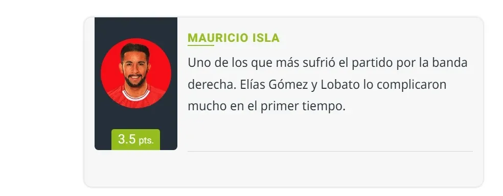 El análisis sobre Mauricio Isla en Argentina (Diario Olé)