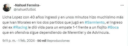 El mensaje de Ferreira contra Iván Morales. | Foto: Captura.