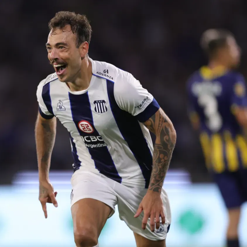 El festejo de Matías Catalán: Talleres de Córdoba le puso Catacrack. (Foto: Talleres de Córdoba).