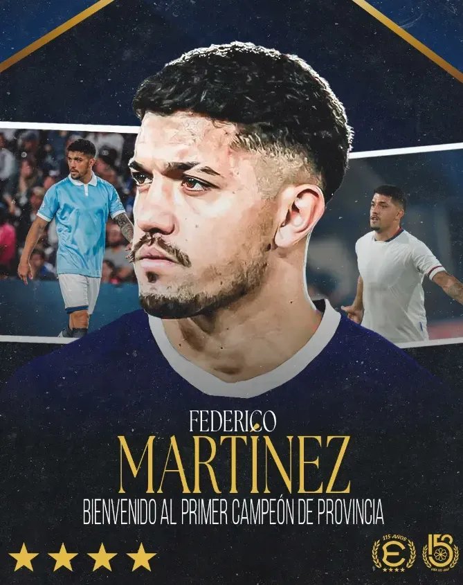 La gráfica de bienvenida para Federico Martínez. (Foto: Everton).