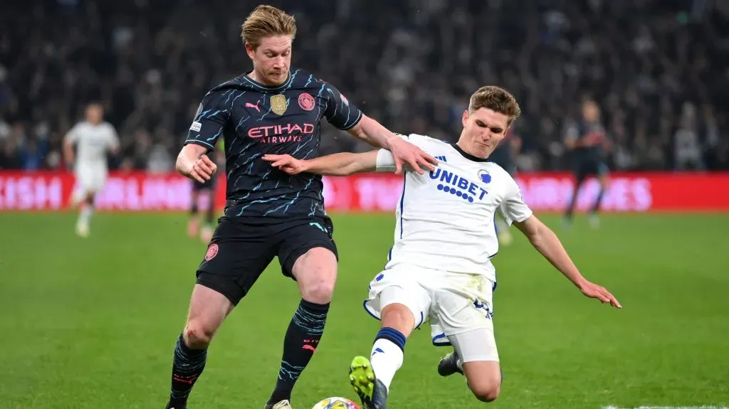 Kevin de Bruyne fue una de las figuras del Manchester City ante Copenhague. Foto: Getty Images.